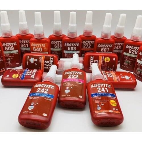 10pcs 243 50ml loctite 272 screw adhesive anaerobic 222 super glue high strength anti-loose anti-slip seal thread lock