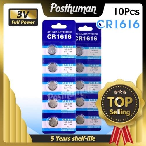 10x CR1616 Button Coin Cell Lithium Battery DL1616 BR1616 ECR1616 5021LC L11L28 KCR1616 LM1616 280-209 Watch Li-ion Pila