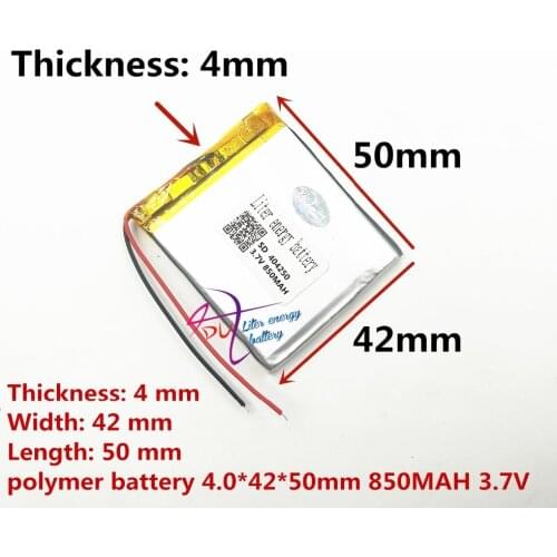 404250 3.7V 850MAH 404050 laser balance instrument advertisement machine medical equipment lithium battery factory direct sales