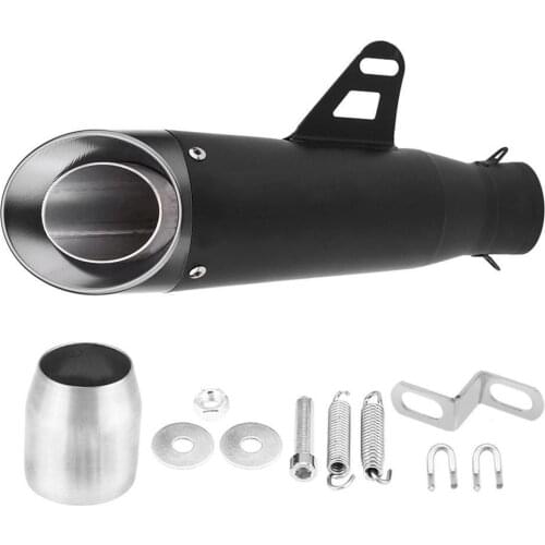51mm/2" Stainless Steel Black Universal Motorcycle Exhaust Muffler Tail Pipe Tailpipe Tip Motorcycle Exhaust Pipe