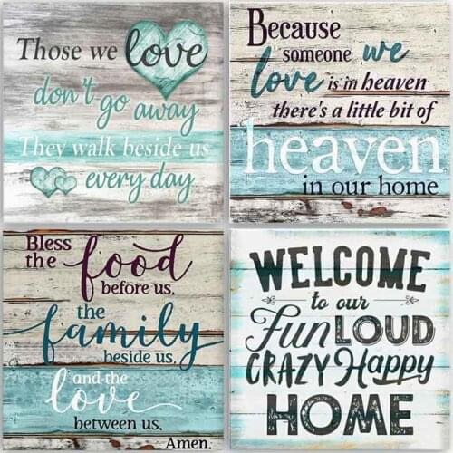 Diamond Painting Text Cross Stitch 5D DIY Diamond Embroidery Sale Landscape Family Full Square/Round Mosaic Home Decor