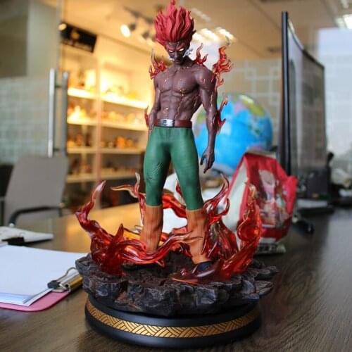 Naruto Might Guy Anime Figure Statue PVC Figurine Eight-door Armor LED Eyes Shippuden Toys Collectible Xmas Model Figma Juguetes