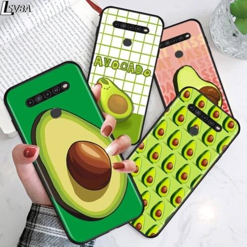 Avocado cute for LG G8 G8S G8X V30 V35 V40 V50 V60 ThinQ Q60 K40 K50 K30 K41 K51 K61 K71 K22 Black Phone Case