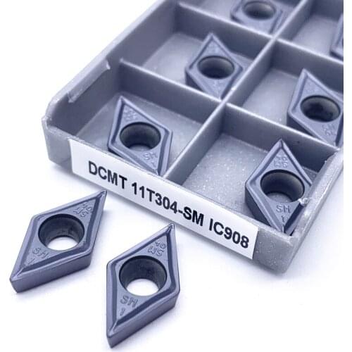 DCMT11T304-SM IC907/IC908 CNC Carbide Insert Turning Cemented carbide inserts blade lathe tools for stainless steel