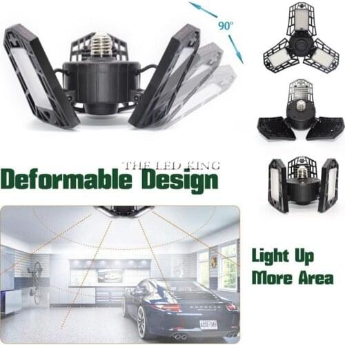 Motion Sensor E27 60W UFO LED High Bay Light Garage Lamp AC 85-265V Waterproof IP65 Industrial Lighting 6000LM for Warehouses