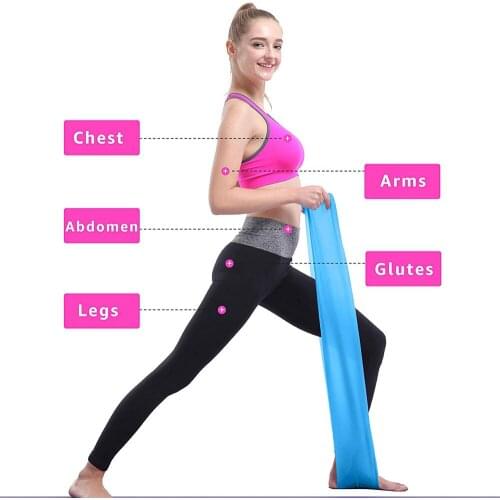 Resistance Bands Women Workout Exercise Stretching Elastic Dance Loop Folded Fitness Training Equipment Yoga Gear Gym Outdoor