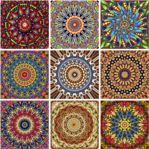 EverShine 5D Diamond Painting Full Square Drill Mandala Cross Stitch Diamond Embroidery Flower Home Decor Picture Rhinestones