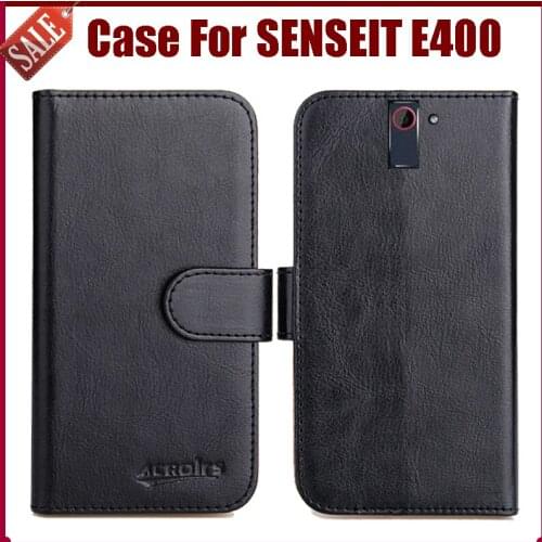 Hot Sale! SENSEIT E400 Case New Arrival 6 Colors High Quality Flip Leather Protective Phone Cover For SENSEIT E400 Case