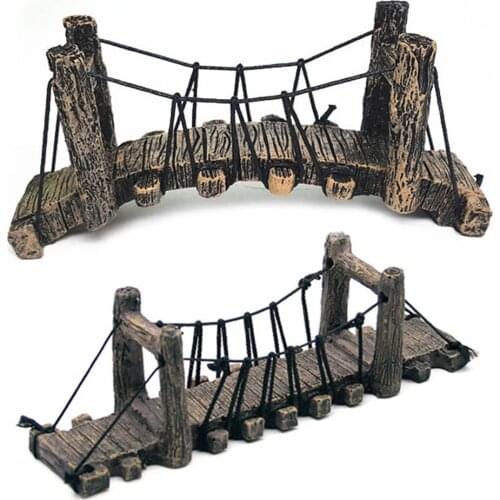 Fake Aquarium Water Bridge Ornament Fish Tank Synthetic Resin Decor Non-toxic