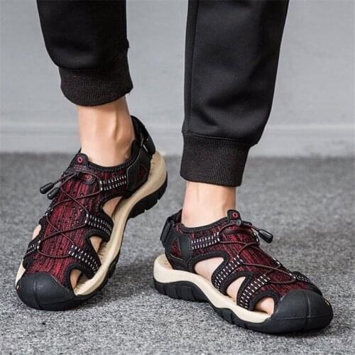 Fashion Outdoor Big Size 46 47 Sandals Men Casual 2021 Summer Comfortable Hiking Shoes Collision Avoidance Design Footwear