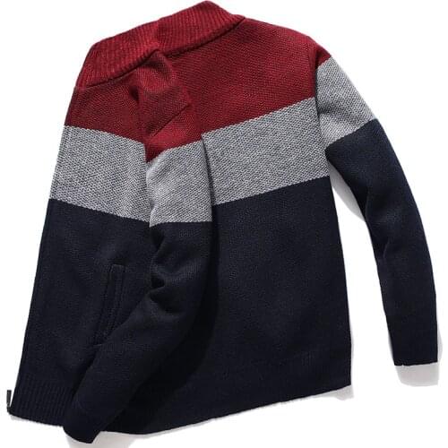 KKSKY Cardigan Sweater Men Striped Grey Mens Sweater Knitted Cardigan Warm Mens Clothes Oversized 3XL Korean Style Homme 2020