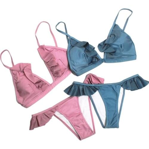 Wholesale Push Up Bikini Padded Bandage High Waist Swimsuit Swimwear Women Sexy Brazilian Biquini DK84