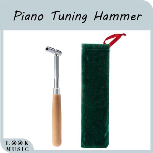 PianoTuning Hammer Straight Bar Soft Maple Handle L-shape Tuner Spanner Piano Tools