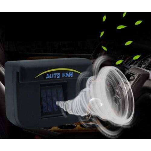 Portable Solar Powered Car Exhaust Fan Purify Air Auto Air Vent Cooling Fan Car Window Windshield Auto Accessories Styling