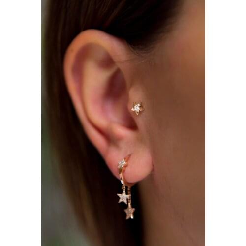 Reis Star Diamond Tragus For Women Extraordinary Earrings Jewelry