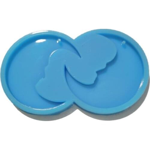 Moon Earrings Epoxy Resin Mold Keychain Pendant Silicone Mould DIY Crafts Jewelry Casting Tools X4YA