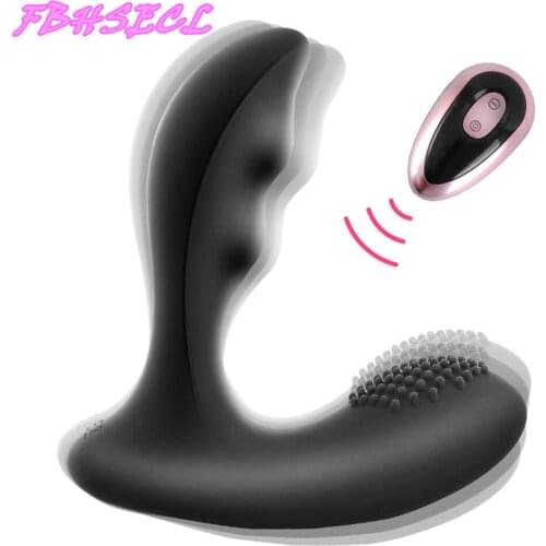 FBHSECL Prostate Stimulator Vibrator Gay Sex Toys Male Prostata Massager Dildo Anal Plugs Silicone Wireless Remote Control