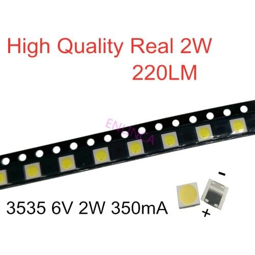 50pcs 2W 6V 3535 TV Backlight LED SMD Diodes Cool White LCD TV Backlight 220lm Televisao TV Backlit Diod Lamp Repair Application