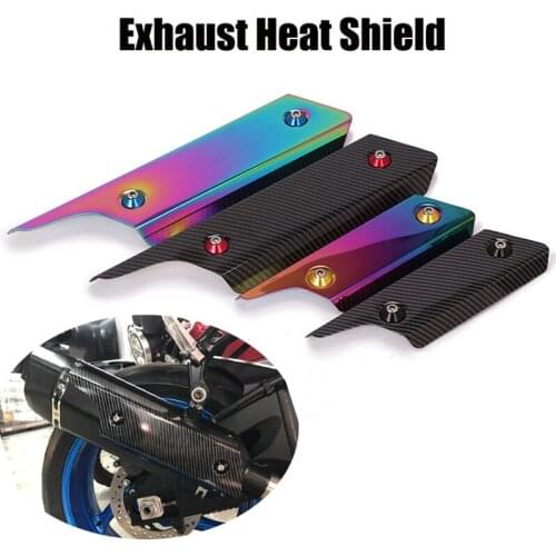 Universal Motorcycle Exhaust Heat Shield Cover Guards Stainless Steel Modified Anti-scald Shell Protector Mount On Exhaust Pipe