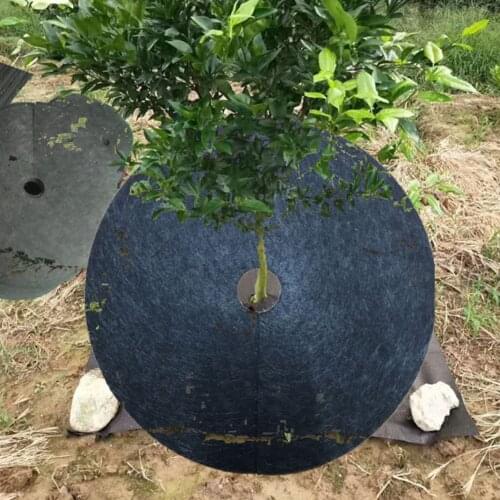 Control Anti Grass Cloth Protection Mat Color: Black Garden Weeding Tool 27cm 42cm Diameter For Tree Plant 10pcs Covering Ring