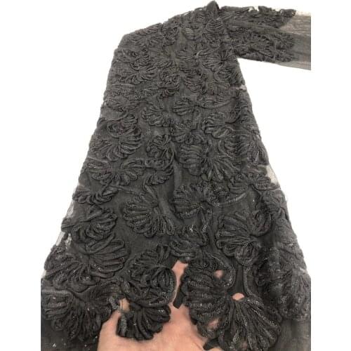 High quality 3D applique mesh embroidery, African lace fabric, Nigerian style lace, suitable for ladies and ladies skirts