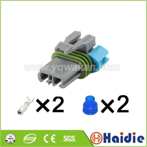 Free shipping 2sets 2pin auto plastic waterproof connector plug cable wiring connector 12129487