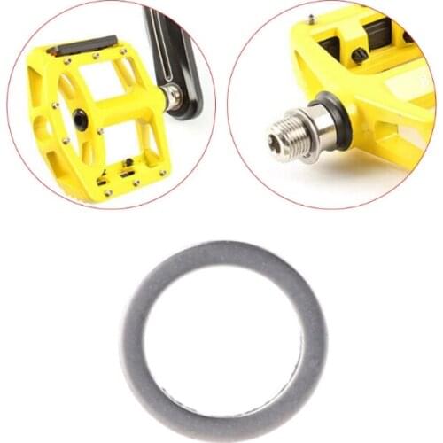 2 Pcs Bicycle Pedal Spacer Crank Cycling MTB Bike Stainless Steel Ring Washers