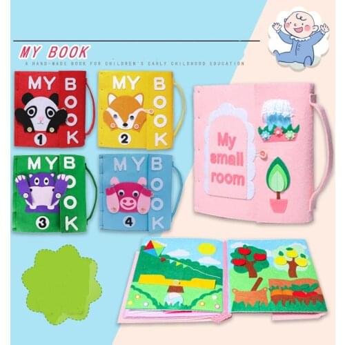 3D Kid Cloth Book DIY Panting Book Manual Intelligence Puzzle Children Toy Book Early Education Development Reading Book