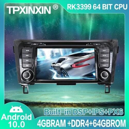 64G Android 10 For Nissan X-TRAIL Qashqai Dualis Rouge 2013-2017 Car GPS Navigation Radio Player Car Multimedia Player Head Unit