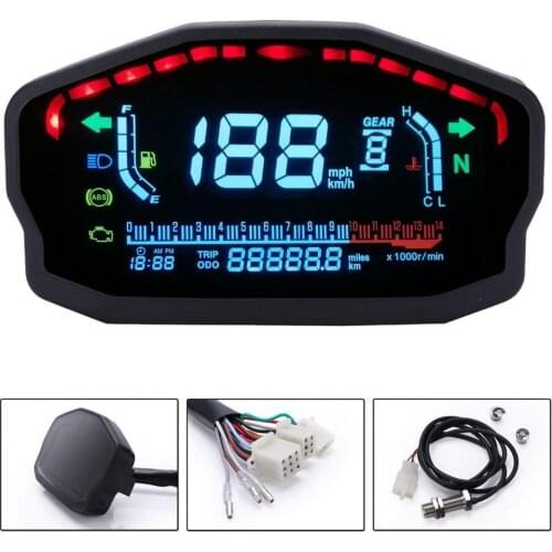 85% Hot Sales!!! Universal Motorcycle Color Screen LCD Digital Tachometer Speedometer Odometer