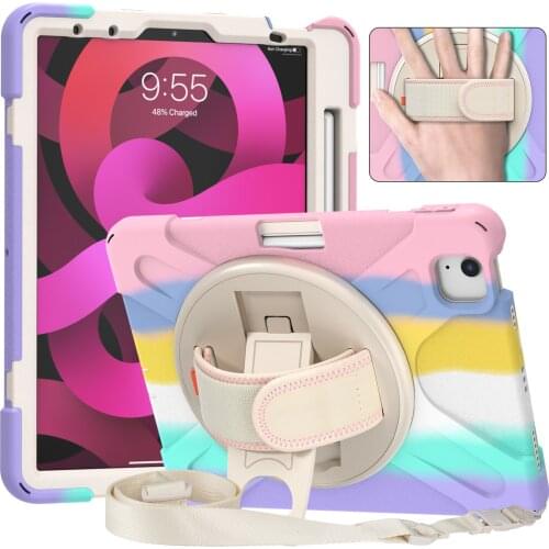 For iPad Air 4 Case 10.9 Inch 2020 Kids Funda heavy Shockproof Silicone Tablet Cover Stand Shell for iPad Air 4 2020 Case+Pen