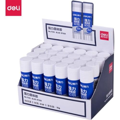 Deli 15g 24pcs/Lot High Viscosity PVP Formaldehyde-free Solid Glue Stick
