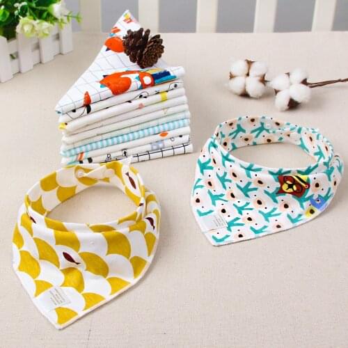 Baby Bibs Boy Girl Bandana Water Absorb Bib Burp Cloth Triangle Cotton Baby Scarf Burp Baby Christmas Accessories
