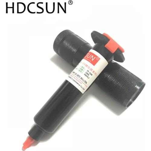 DHCSUN new 10ml UV Glue LOCA Liquid Optical Clear Adhesive For IPhone Samsung Glass Lens Repair send a 9 led uv lamp