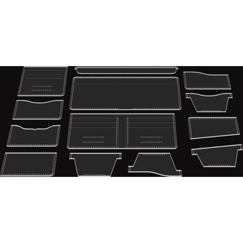 1PC Purse Leather Craft Template PVC Leather Template DIY Men and Women Purse Personalized Handmade Bag Layout Drawings