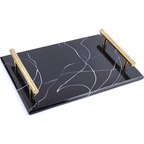 Jewelry Tray Rectangular Jewelry Storage Bathroom Tray Bathroom Storage Tray Food Tray Nordic Imitation Marble Ornament Tray