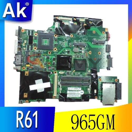 Akemy FRU 42W7651 42W7875 MAIN BOARD FOR Lenovo thinkpad IBM R61 T61 15.4" LAPTOP MOTHERBOARD 965GM free cpu