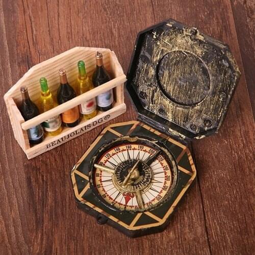 4/6Pcs Vintage Halloween Children Kids Plastic Compass Toy Captain Pirate Party Props