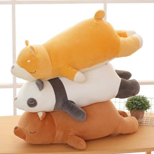 55cm Kawaii Shiba Inu Panda Plush Toy Stuffed Animal Soft Plush Cute Bear Pillow Cushion Sofa Bed Decor Toys for Girls Kids Gift