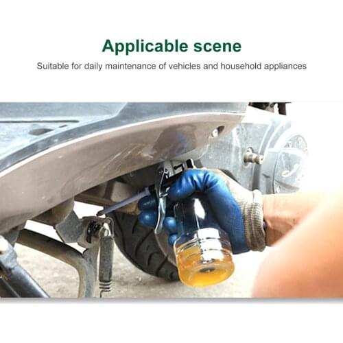 Grease Gun Oil Pump Can 250ml Plastic Transparent Hose High Pressure Oiler Mini Grease Gun Car Accessories Tools Oil Pump