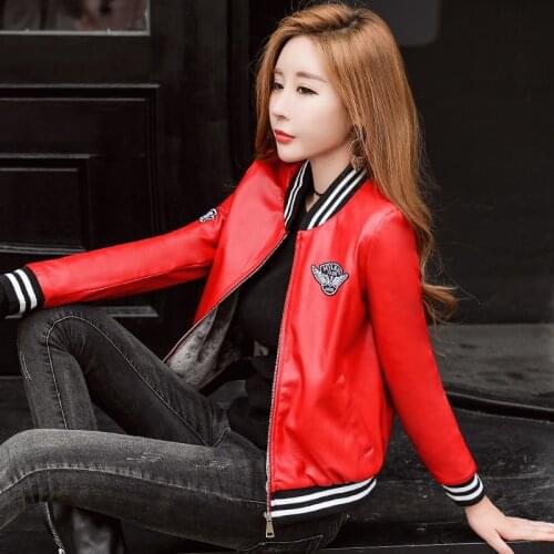 Hot 2021 New Spring Genuine Leather Clothing Women Short Lamb Cashmere Fur Coat Thickened Baseball Uniform Female Leather Jacket