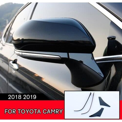 Pcmos Black Blue Sliver Side View Mirror Trim Molding For TOYOTA CAMRY 2018-2019 Parts Exterior Parts Chromium Styling 2020 New