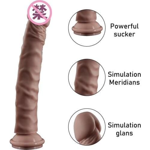 20cm Simulation Dildo Realistic Spot Stimulating Soft Silicone Dildo Penis Huge Big Cock Female Masturbation
