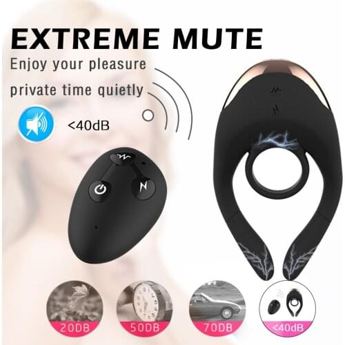 Love Tide Electric Shock Mens Iock Fine Vibration Wireless Remote Control Male And Female Common Ring Sex Toys