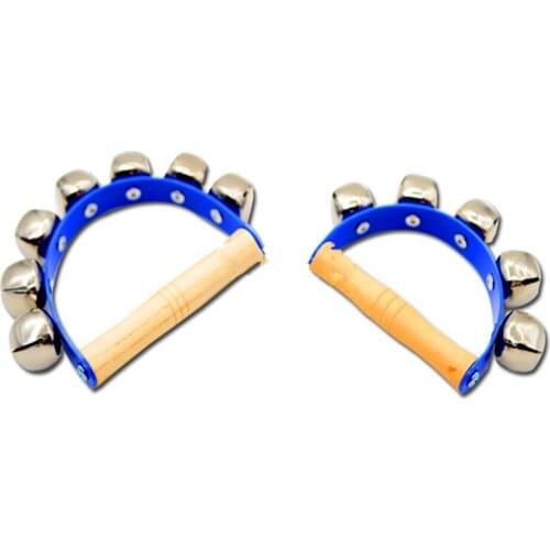 Stick Shaker Orff Instruments musical shaker Hand-held Bell Dance props baby rammelaars handvat 5/7 bells kids educational toy