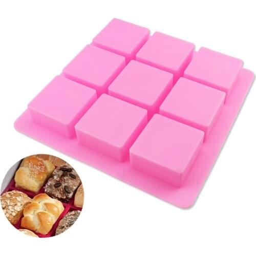 9 Cavity Silicone Cake Mold DIY Handmade Soap Mould Fondant Form Baking Tools Non-stick