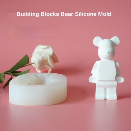 Robot Bear Silicone Candle Mold DIY Handmade Toy Aromatic Candle Making Soap Resin Chocolate Mold Craft Supplies Gift Home Decor