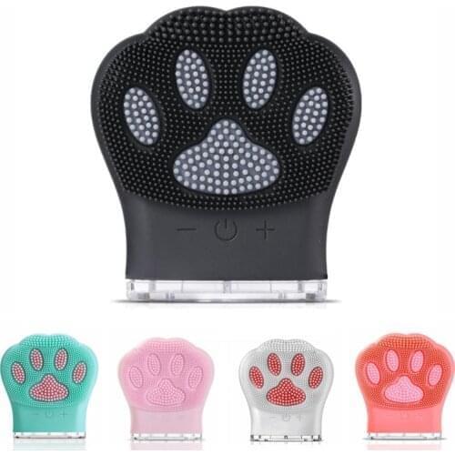 Cat Claw Shape Silicone Facial Cleansing Brush Cleaning Shri
