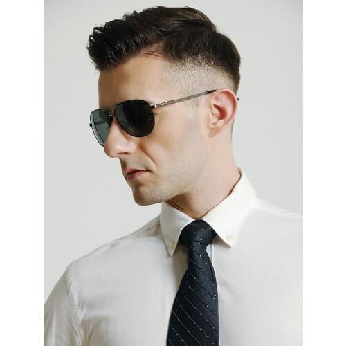 Titanium sunglasses men gentleman polarized green lens sunglasses ladies mens glasses brand sunglasses Gafas Oculos 8105BY