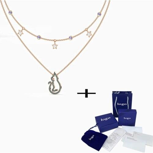 SWA 2020 New Exquisite Cattitude Level Necklace, Shape Is A Meaningful Birthday Gift For Cat Lovers